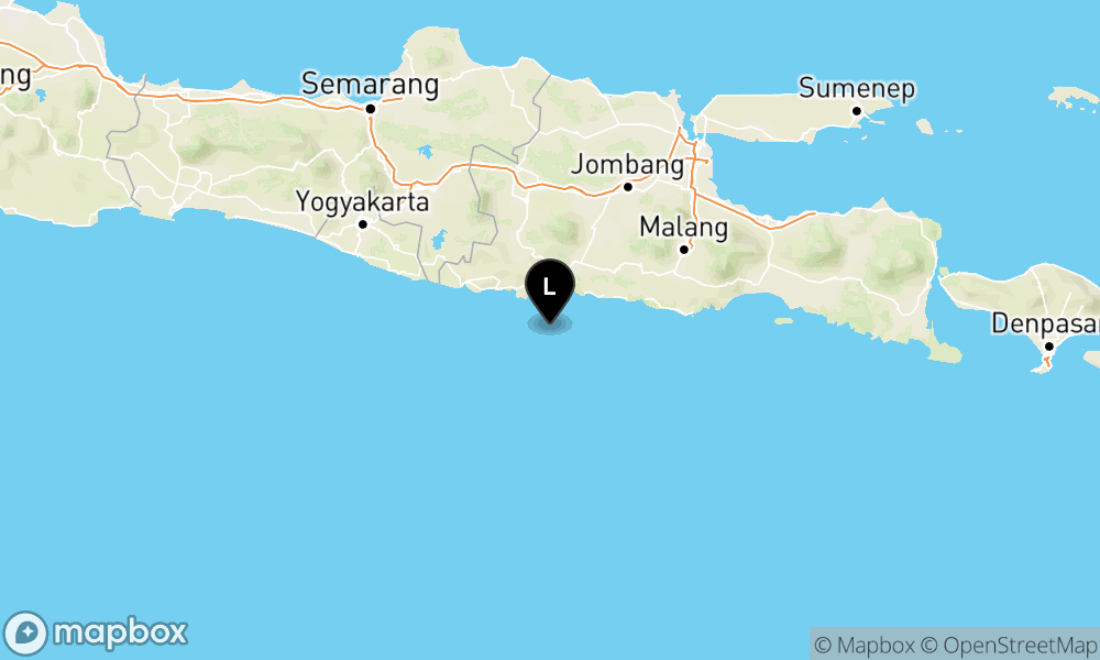 Pusat gempa berada di laut 50 km baratdaya Trenggalek