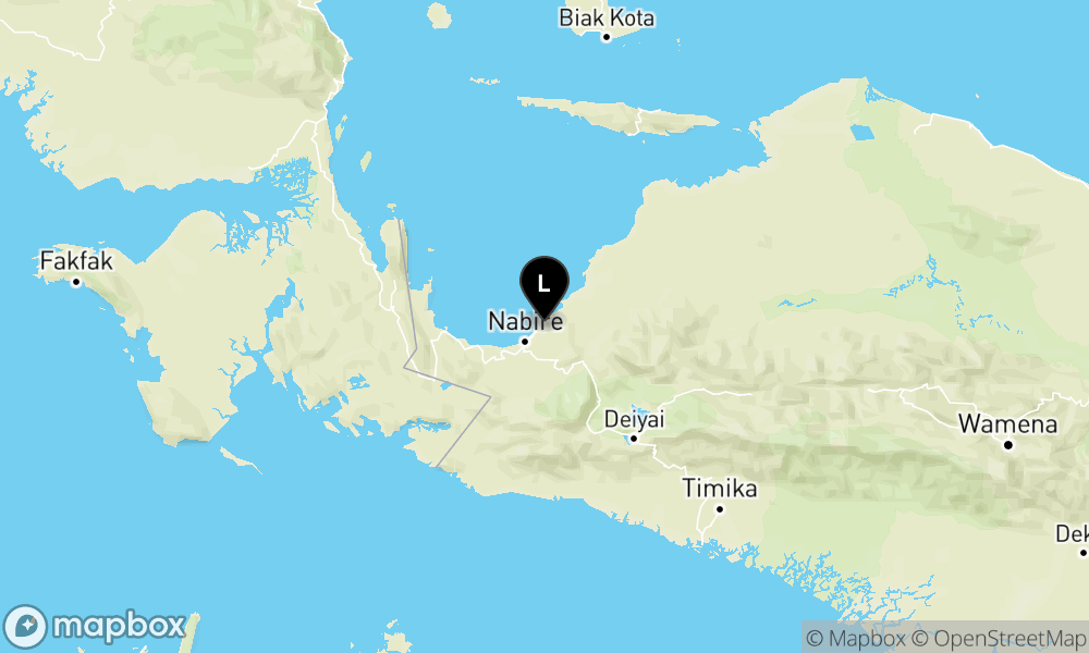 Pusat gempa berada di darat 19 km timur laut Nabire
