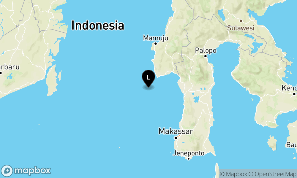 Pusat gempa berada di laut 75 km Barat Daya Polewali Mandar