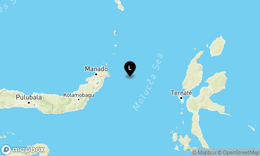 Pusat gempa berada di laut 81 km Tenggara Bitung