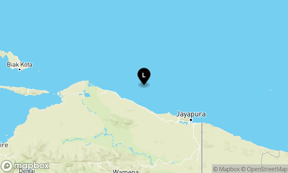 80 km TimurLaut SARMI-PAPUA