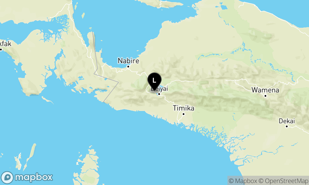Pusat gempa berada di darat 14 km tenggara Dogiyai