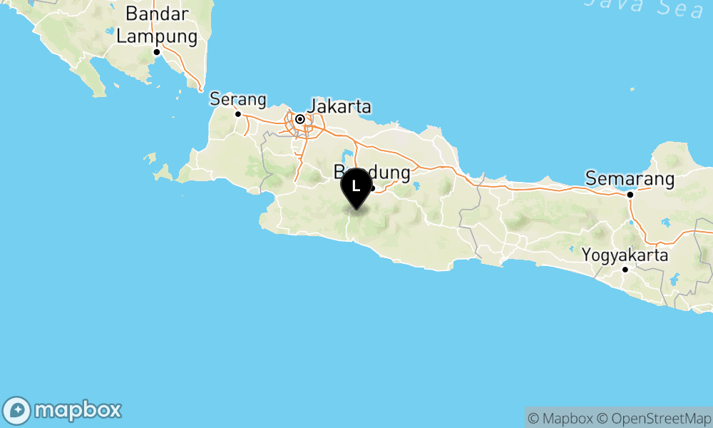 Pusat gempa berada di darat 22 km barat daya Kabupaten Bandung