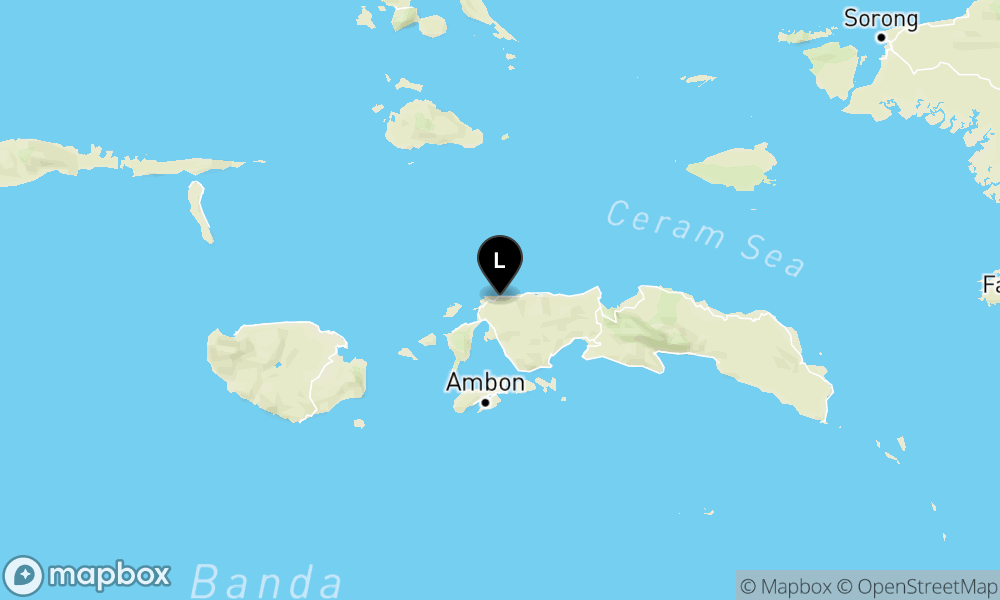 Peta Gempa Pusat gempa berada di darat 21 km timur laut Piru