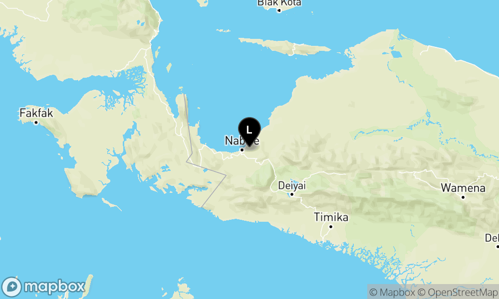 Peta Gempa Pusat gempa berada di darat 13 km timur laut Nabire