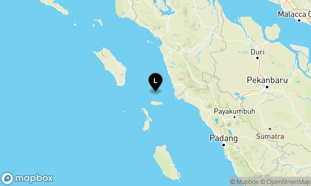 Peta Gempa Pusat gempa berada di laut 96 km Tenggara Nias Selatan