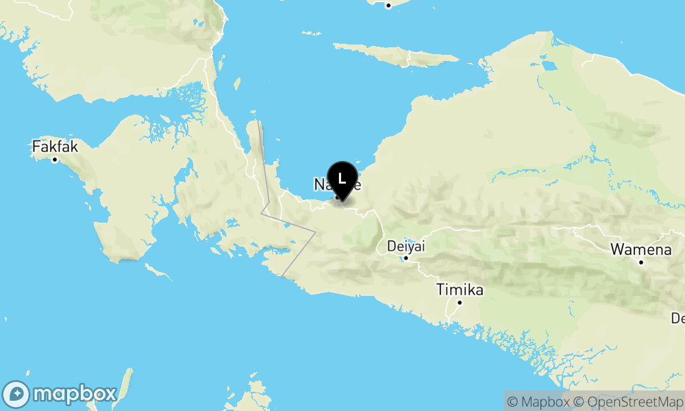 Peta Gempa Pusat gempa berada di darat 11 km Tenggara Nabire