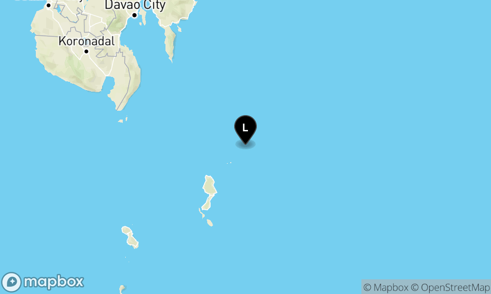 Peta Gempa 40 km TimurLaut PULAUKARATUNG-SULUT