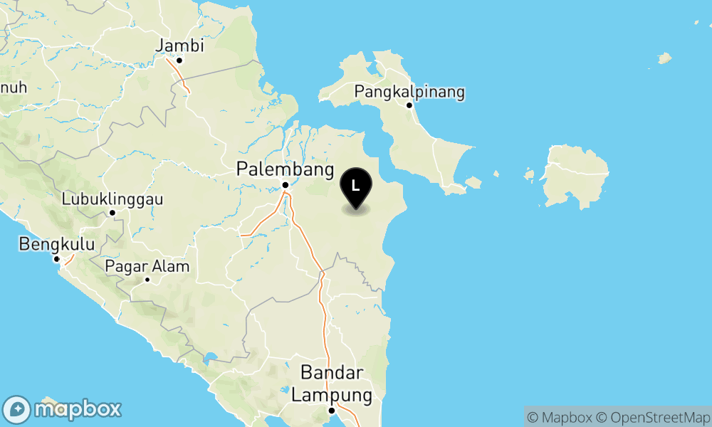Peta Gempa Pusat gempa berada di darat 39 km timur laut Ogan Komering Ilir