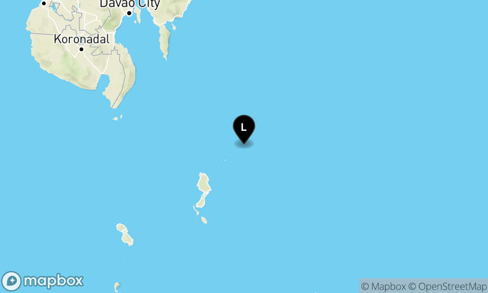 Peta Gempa 44 km TimurLaut PULAUKARATUNG-SULUT