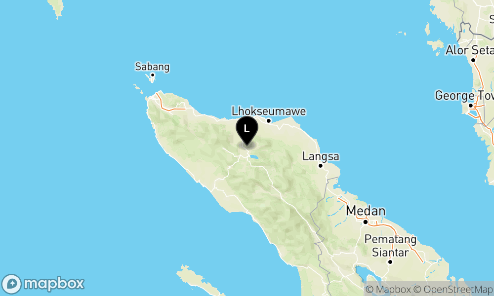 Peta Gempa Pusat gempa berada di darat 6 km barat Bener Meriah