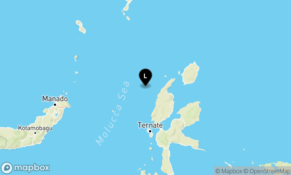 Peta Gempa 69 km BaratDaya PULAUDOI-MALUT