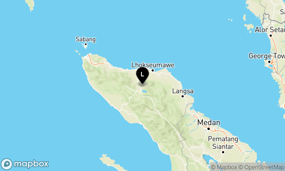 Peta Gempa Pusat gempa berada di darat 5 km utara Kab. Bener Meriah