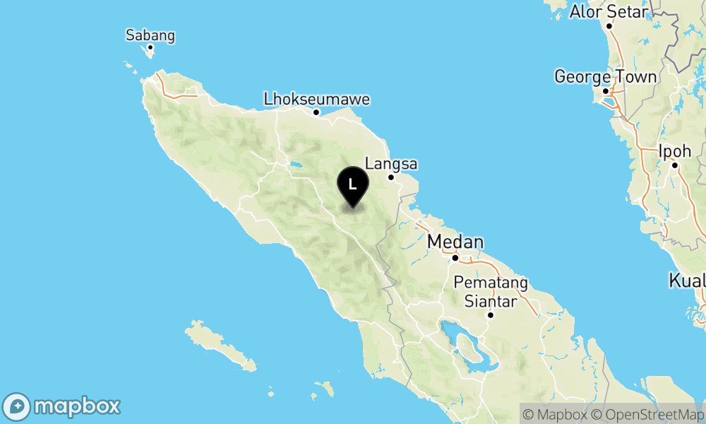 Peta Gempa Pusat gempa berada di darat 26 km timur laut Gayo Lues
