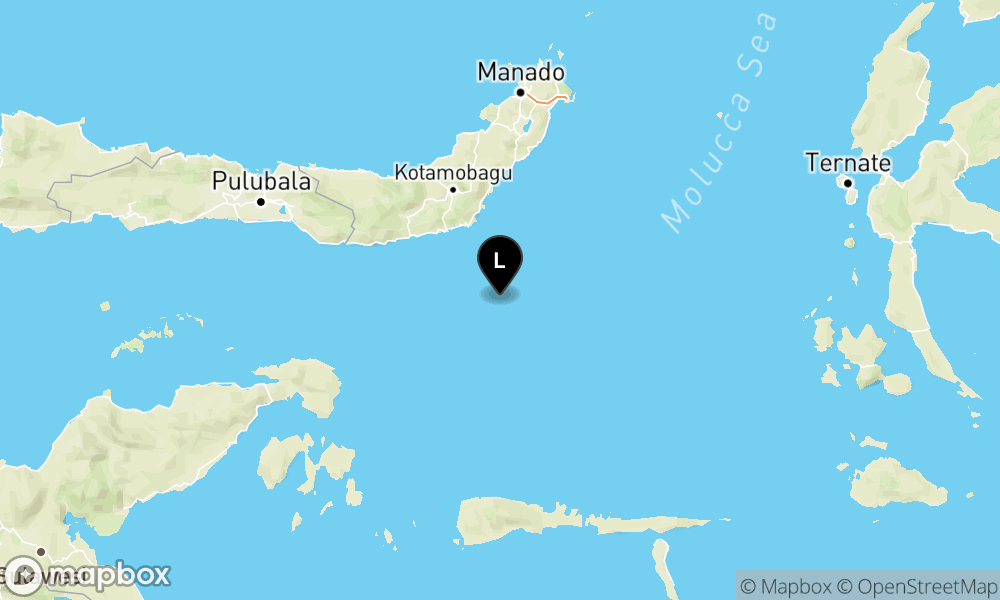 Peta Gempa 94 km Tenggara BOLAANGUKI-BOLSEL-SULUT