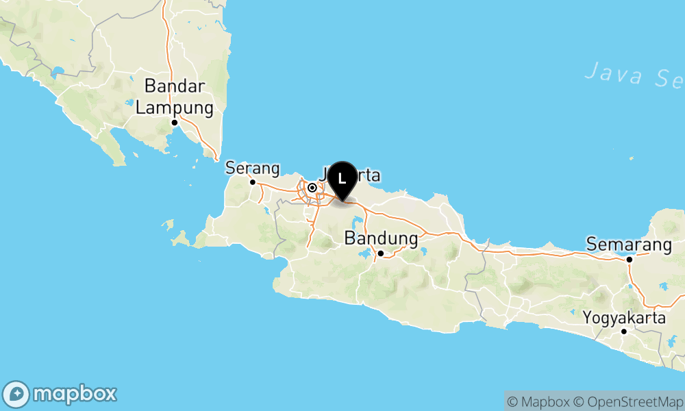 Peta Gempa Pusat gempa berada di darat 2 km Selatan Kabupaten Bekasi