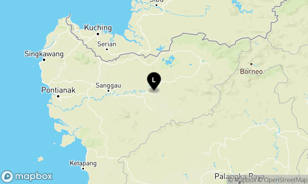 Peta Gempa Pusat gempa berada di darat 87 km timur Sekadau