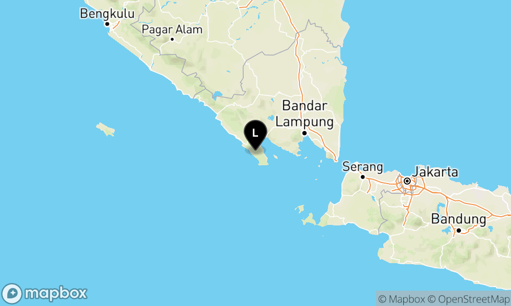 Peta Gempa Pusat gempa berada di darat 34 km barat daya Tanggamus