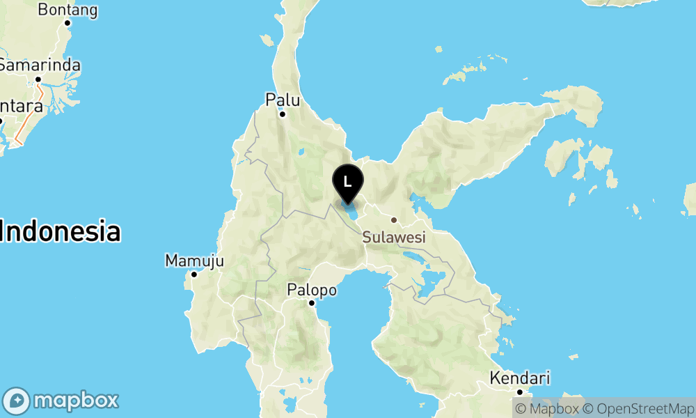 Peta Gempa Pusat gempa berada di darat 65 km selatan Poso