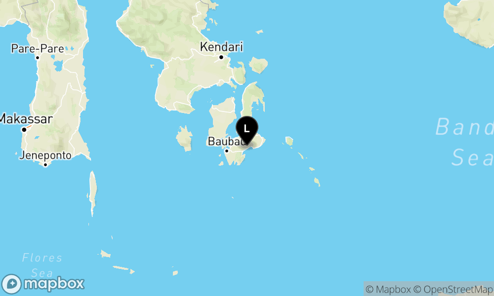 Peta Gempa Pusat gempa berada di darat 10 Km Timur Buton