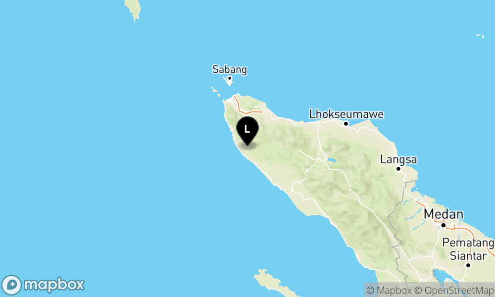 Peta Gempa Pusat gempa berada di darat 17 km Utara Calang, Aceh Jaya