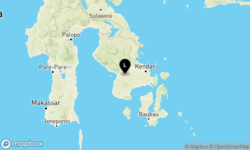 Peta Gempa Pusat gempa berada di darat 11 km Selatan Kolaka Timur