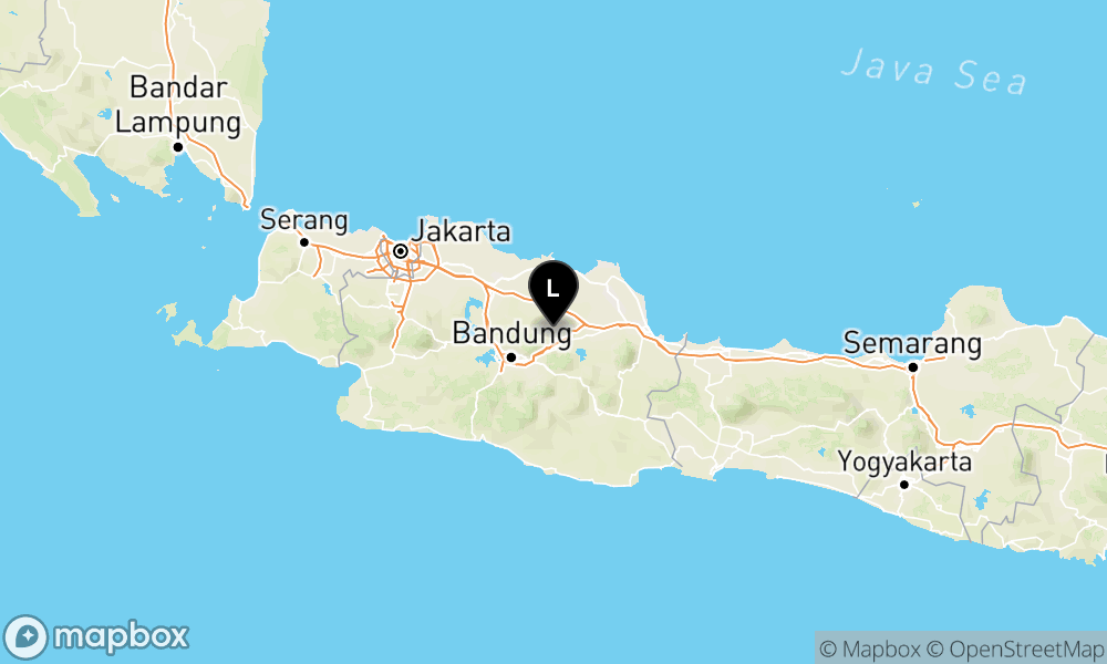 Peta Gempa Pusat gempa berada di darat 13 km barat laut Kab. Sumedang