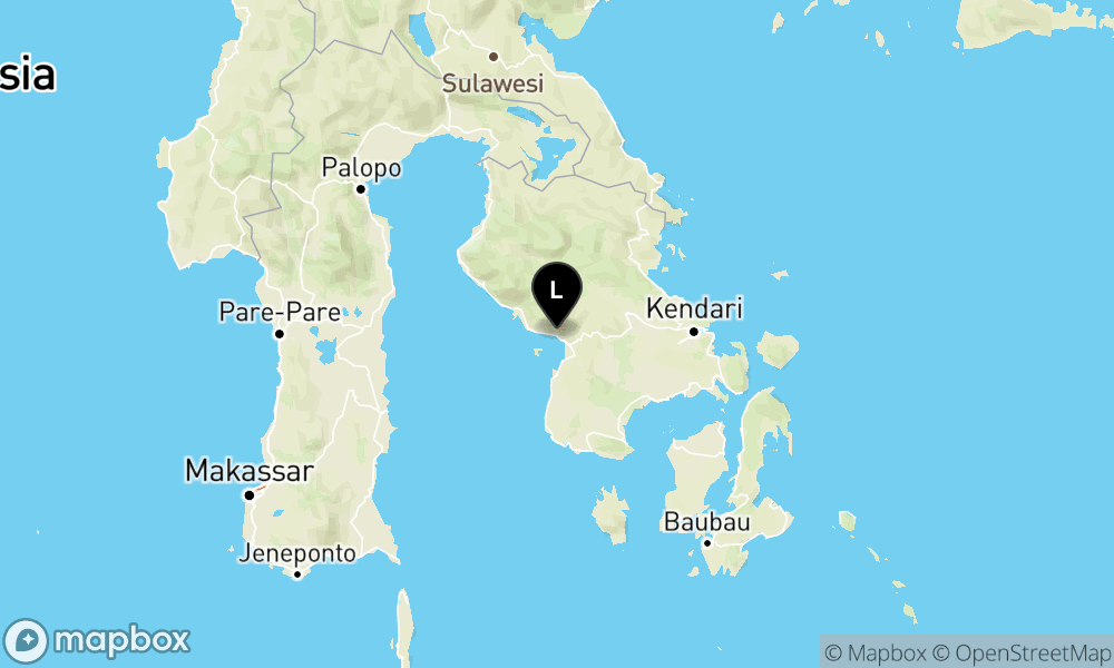 Peta Gempa Pusat gempa berada di darat 8 km Barat Laut Kolaka