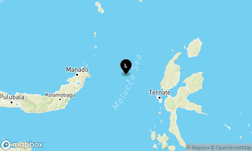 Peta Gempa 132 km BaratLaut JAILOLO-MALUT
