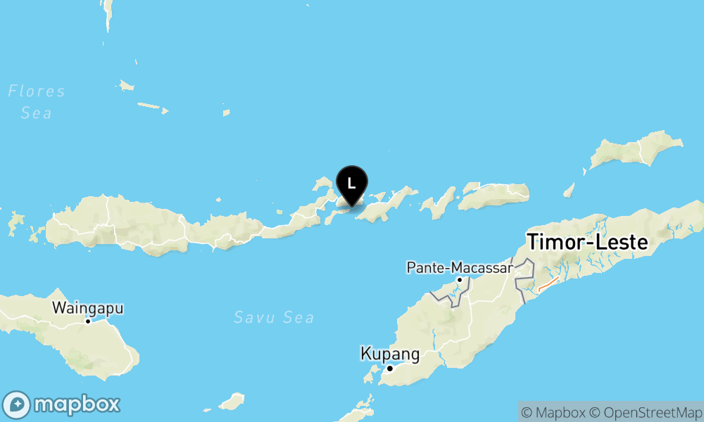 Peta Gempa Pusat gempa berada di laut 28 Km Tenggara Larantuka