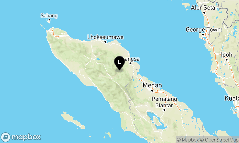 Peta Gempa Pusat gempa berada di darat 39 km Timur Laut Kab. Gayo Lues