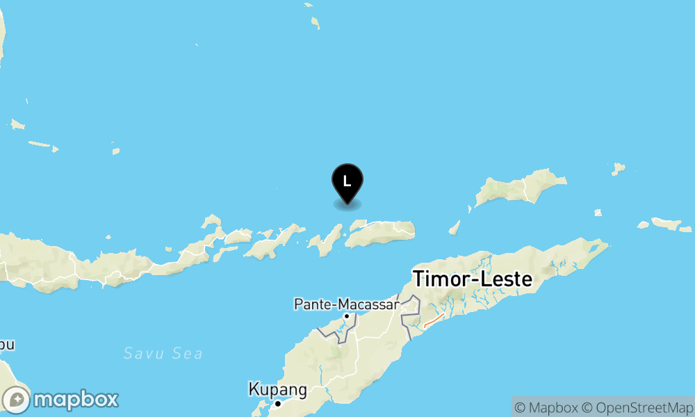 Peta Gempa 36 km BaratLaut ALOR-NTT