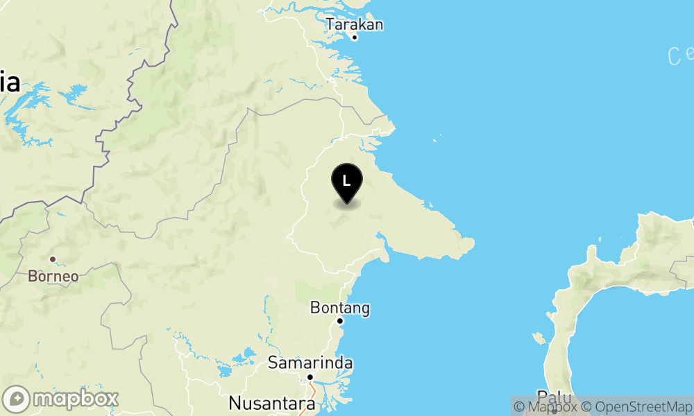 Peta Gempa Pusat gempa berada di darat 76 km selatan Berau