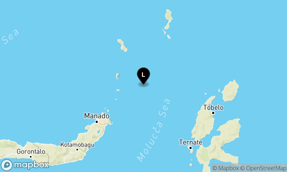 Pusat gempa berada di laut 89 km Tenggara Kep. Sitaro
