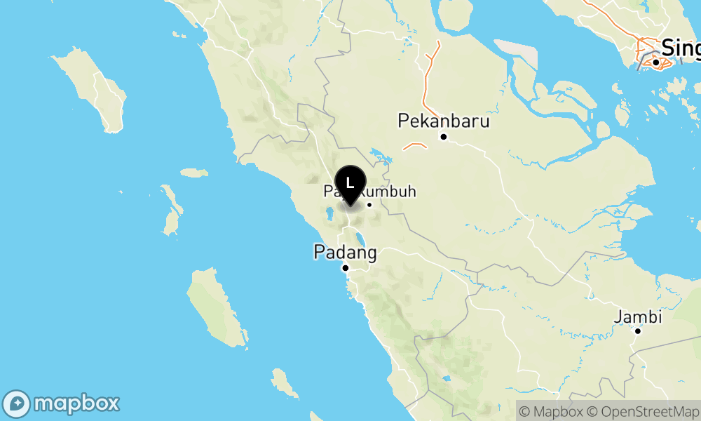 Pusat gempa berada di darat 5 km timur laut Bukittinggi