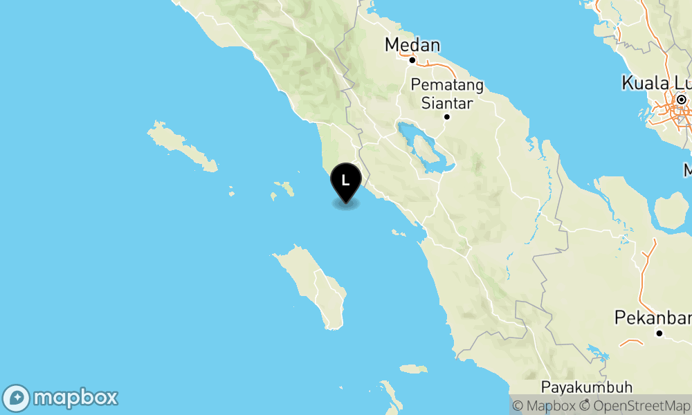 Pusat gempa berada di laut 46 km Tenggara Kab. Aceh Singkil