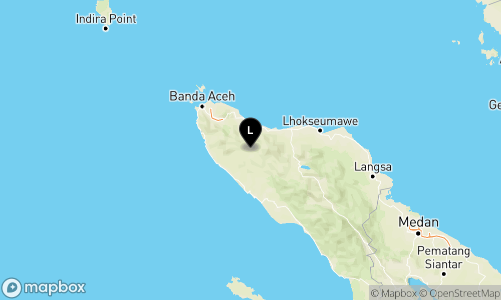 Pusat gempa berada di darat 26 km Barat Daya Kab. Pidie Jaya