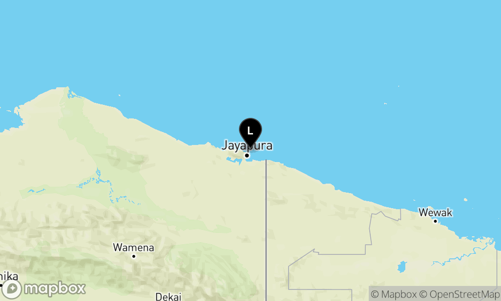 Pusat gempa berada di laut 20 km TimurLaut Kota Jayapura