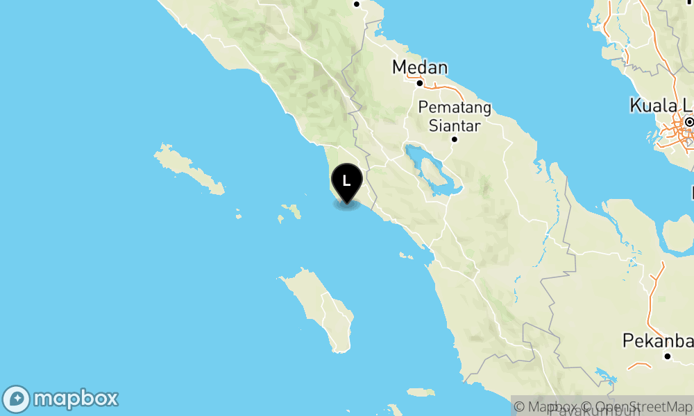 Pusat gempa berada di laut 17 km Tenggara Kabupaten Aceh Singkil