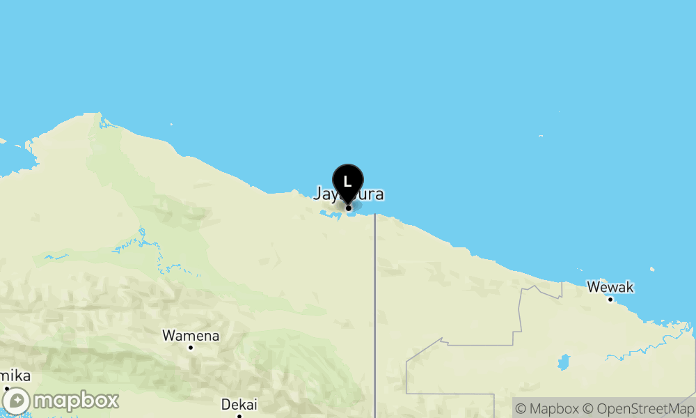 Pusat gempa berada di darat BaratDaya Kota Jayapura