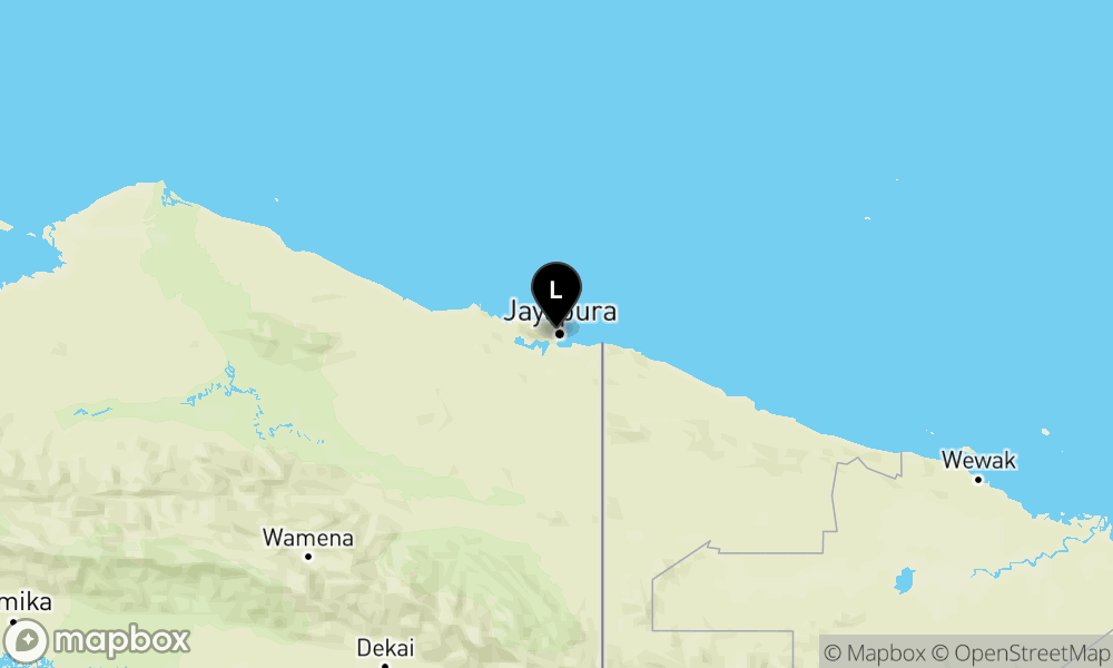 Pusat gempa berada di darat 4 km BaratDaya Kota Jayapura