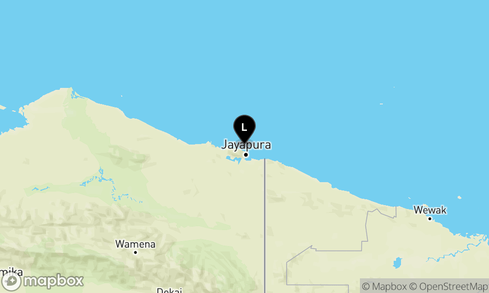 Pusat gempa berada di laut 15 km BaratLaut Kota Jayapura