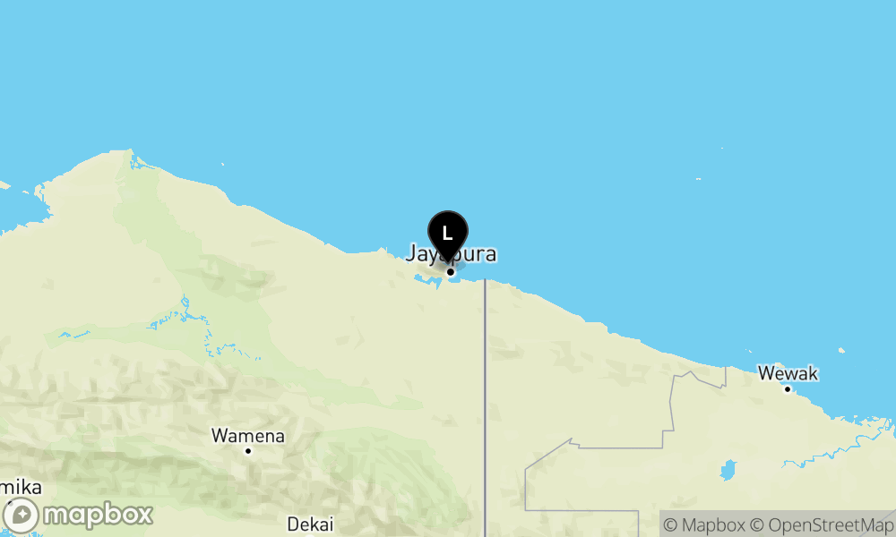Pusat gempa berada di darat 5 km BaratLaut Kota Jayapura
