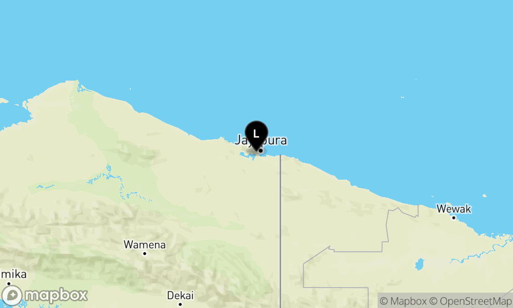 Pusat gempa berada di darat 10km Barat Daya Kota Jayapura