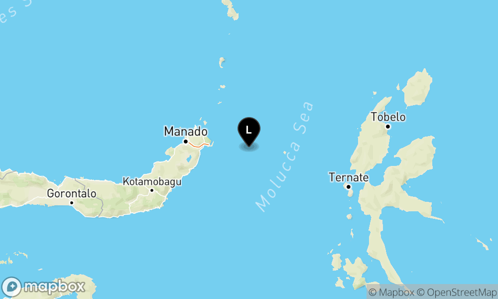 Pusat gempa berada di laut 79 km Tenggara Bitung