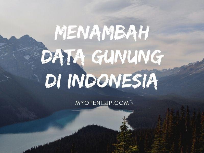 Menambah Data Gunung Di Indonesia